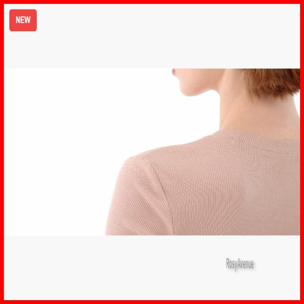 3 Pack Women's Ribbed Long Sleeve Cotton T-Shirts Slim Fit Crew Neck - Picture 7 of 7